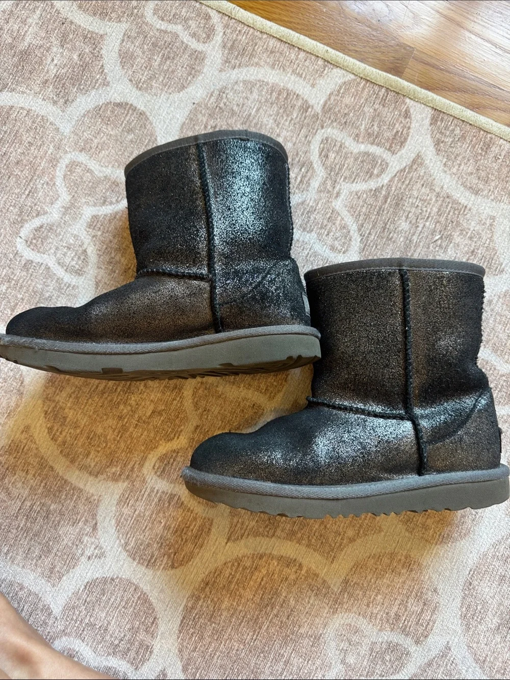 UGG Black Shimmer short boot size 3